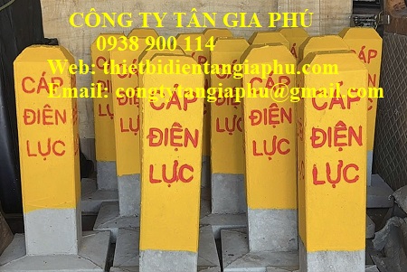 Cọc bê tông cảnh báo cáp ngầm điện lực
