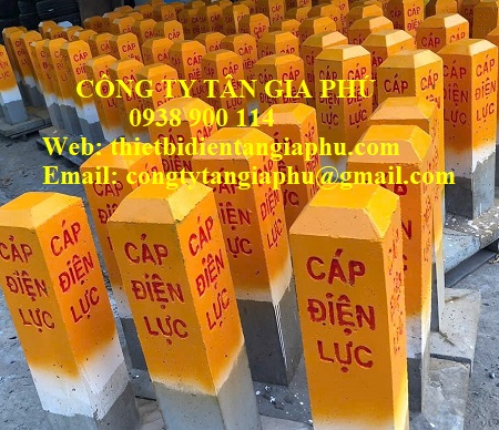 Cọc tiêu báo cáp ngầm điện lực bằng bê tông