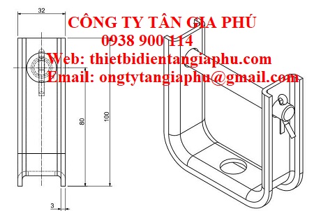 Khung đỡ 1 sứ ống chỉ